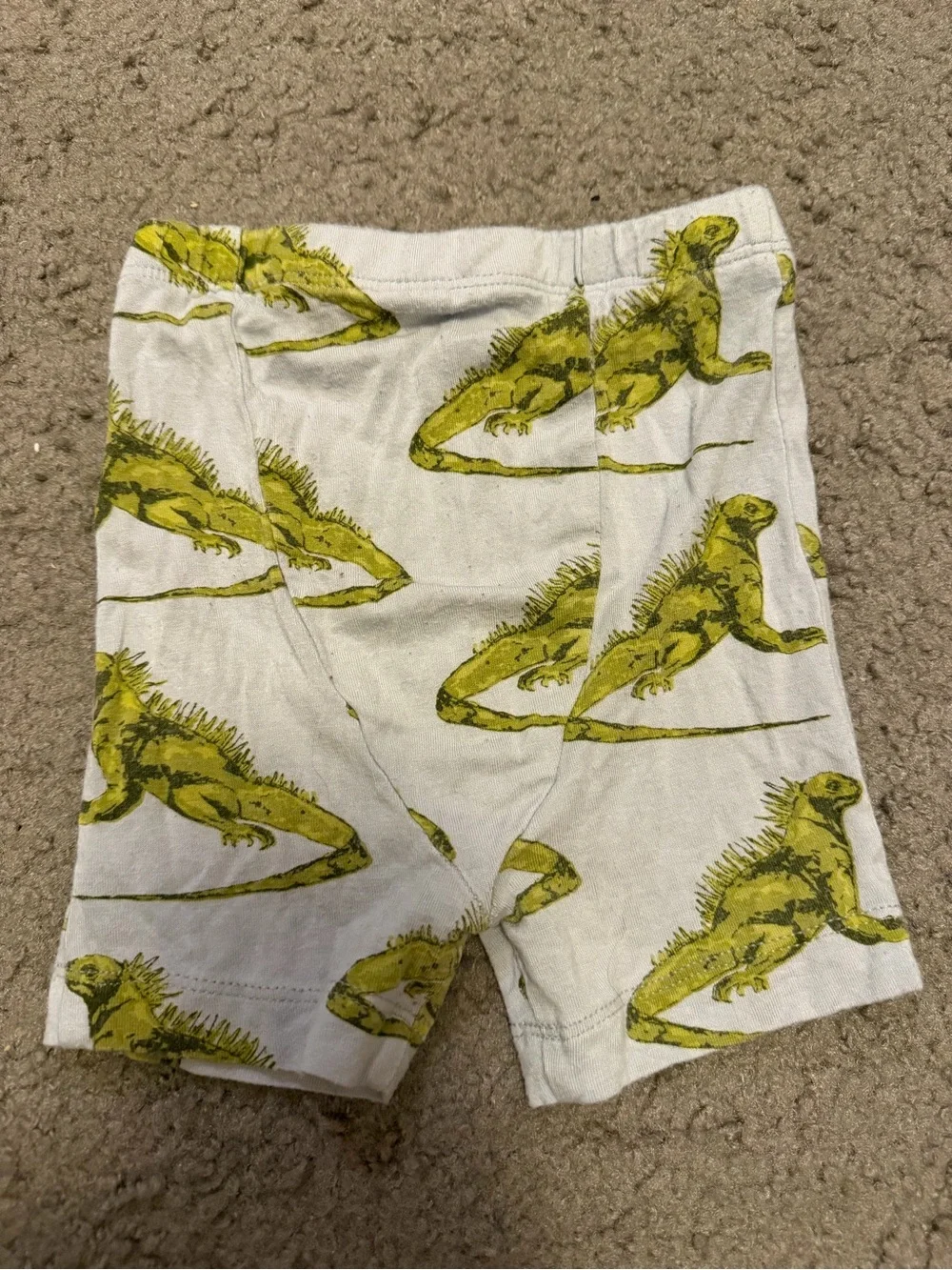kate quinn White Tank & Shorts Pajama Set with Green Dinosaur Print